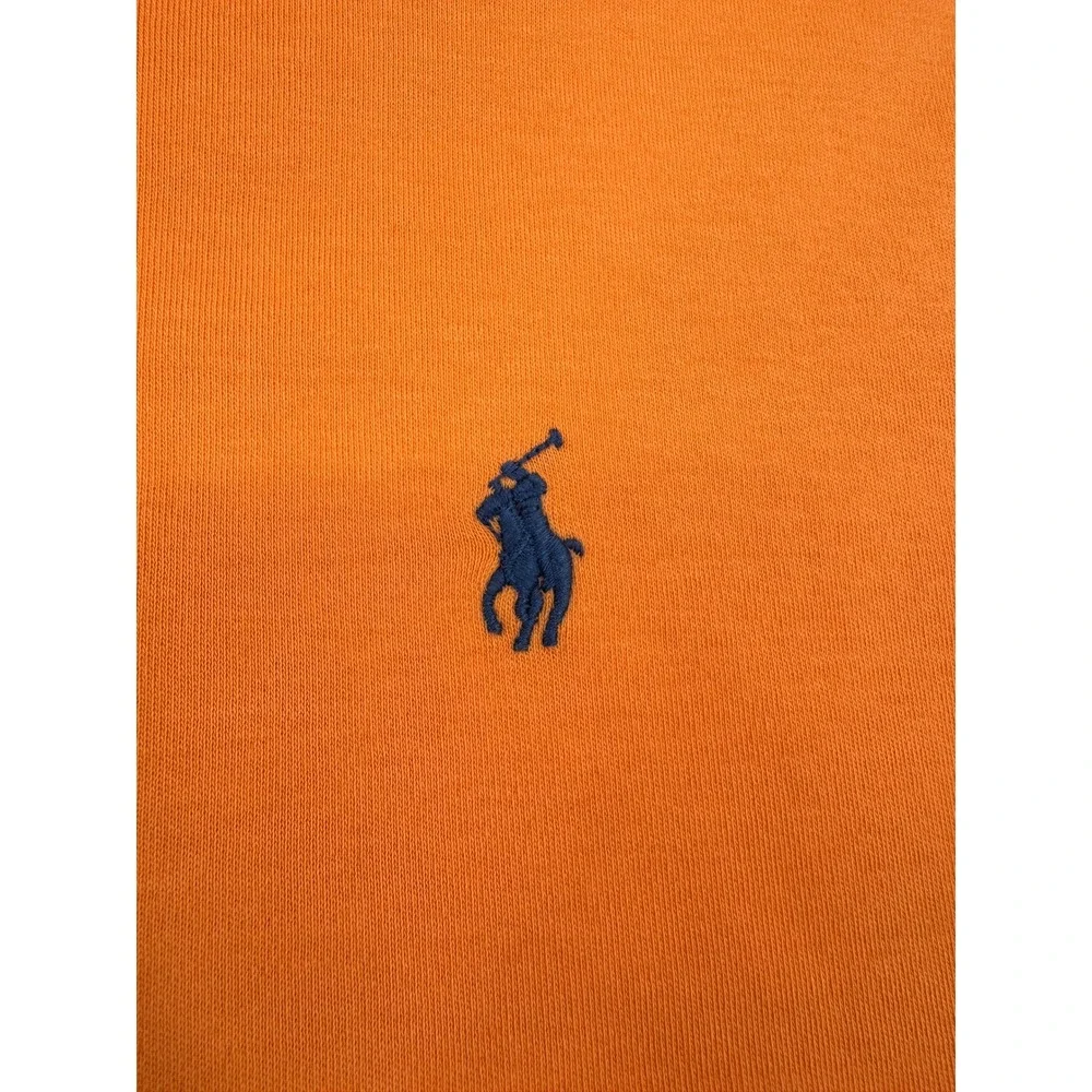 Polo Ralph Lauren Mens M Short Sleeve Pique Cotton Polo Orange Casual Preppy Ivy